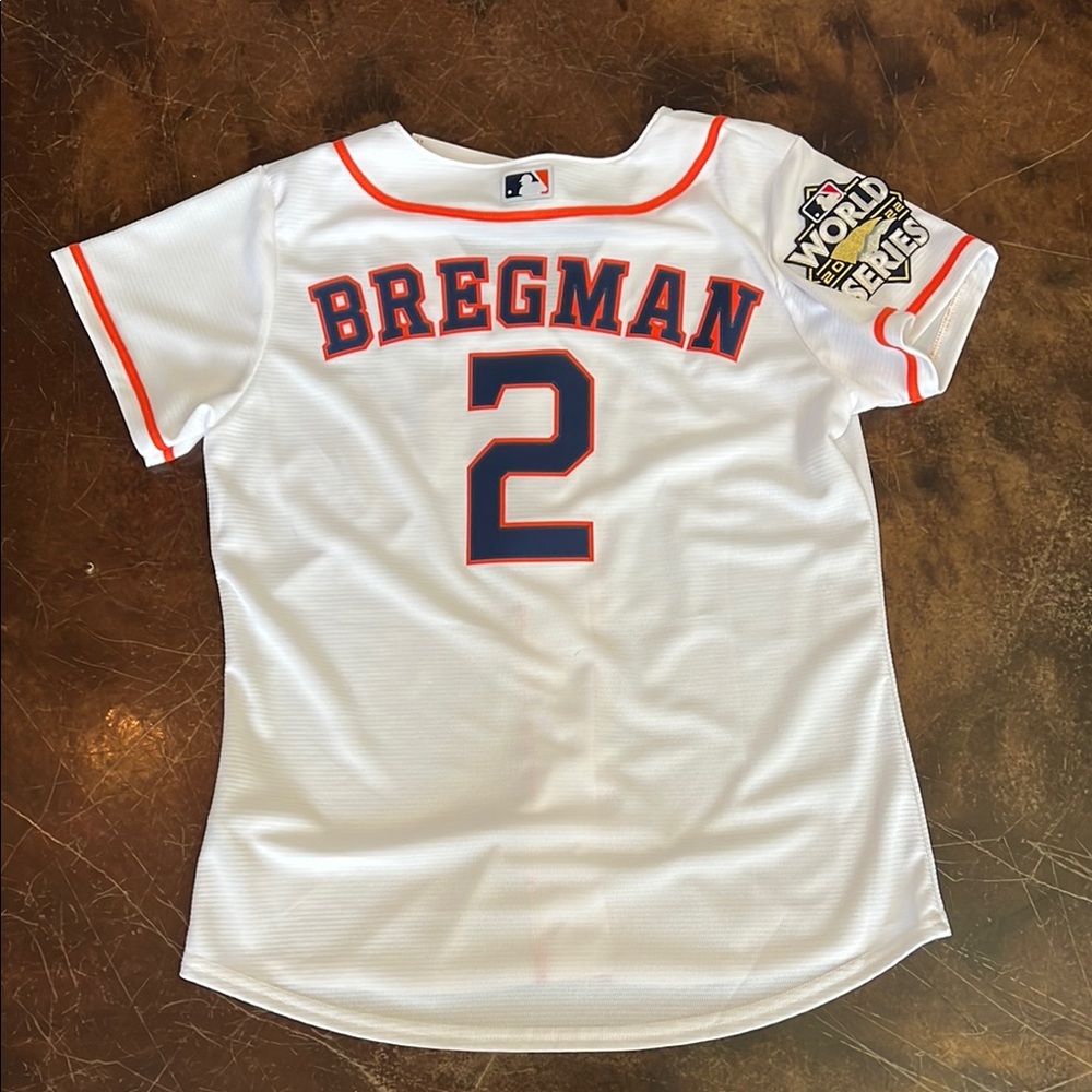 Women’s ASTROS Nike Genuine World Series Bregman jersey size medium NWT
